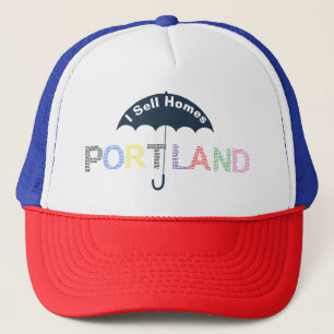Portland Real Estate Homes Navy Baseball Cap Hat