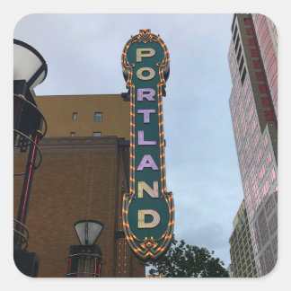 Portland Sign #1 Square Sticker