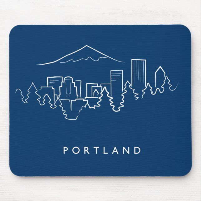 Portland Skyline Mouse Pad (Front)