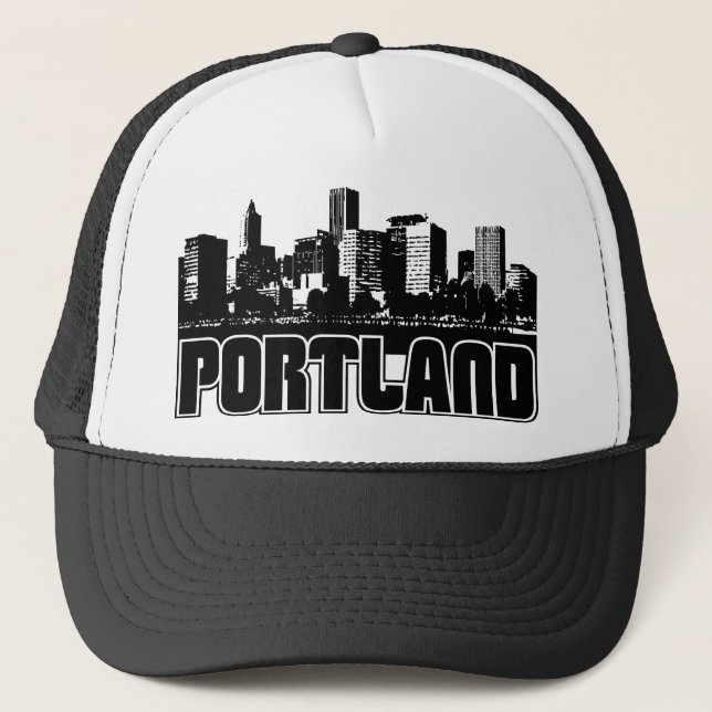 Portland Skyline Trucker Hat (Front)