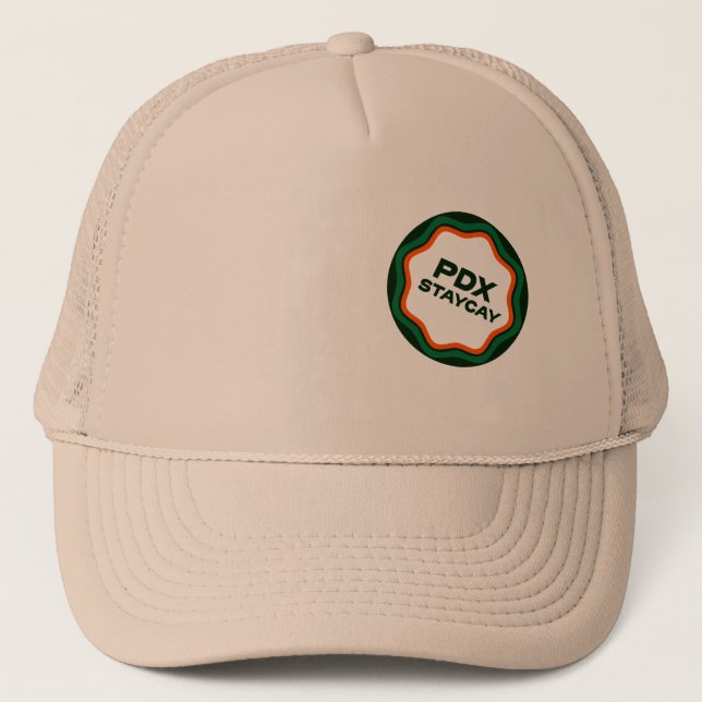 Portland Staycation Trucker Hat – All Khakis (Front)