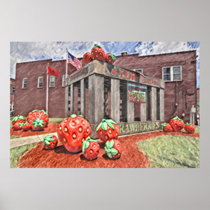 Portland, TN Strawberry Festival Painting Poster