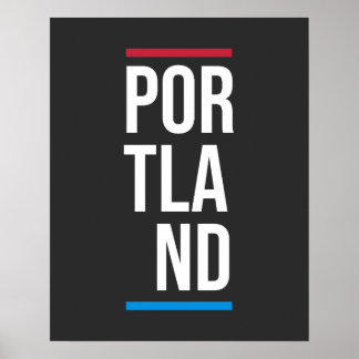 Portland USA City Vertical Wordmark Poster
