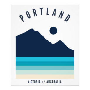 Portland Victoria Australia Retro Vintage Beach Photo Print
