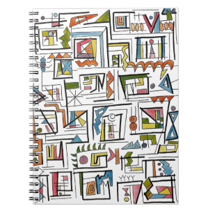 Portland-Whimsical Modern Geometric Art Notebook