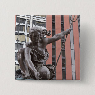 Portlandia statue, Portland, Oregon 15 Cm Square Badge