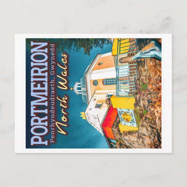 PORTMEIRION - PENRHYNDEUDRAETH GWYNEDD NORTH WALES POSTCARD (Front)