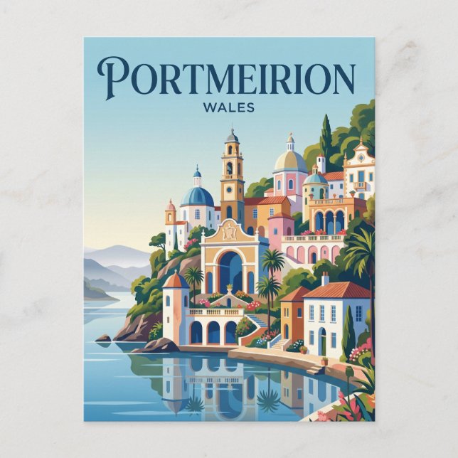 Portmeirion Wales Postcard (Front)