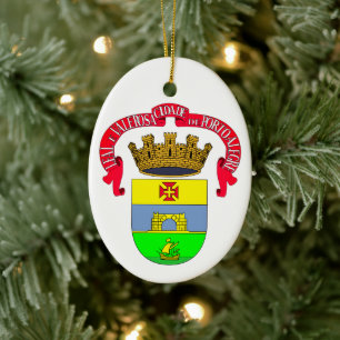 Porto Alegre (City Seal) - BRAZIL Ceramic Tree Decoration
