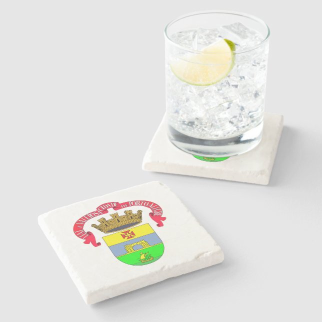 Porto Alegre (City Seal) - BRAZIL Stone Coaster (Side)