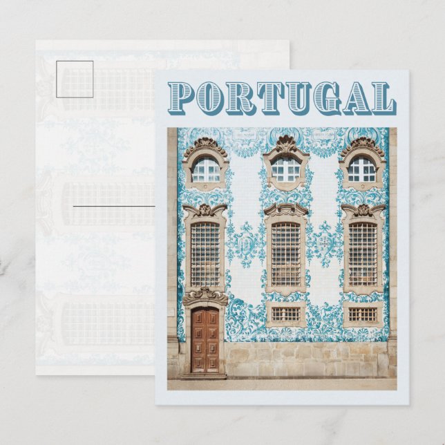 Porto Azulejo Church Wall, Portugal Travel Postcard (Front/Back)