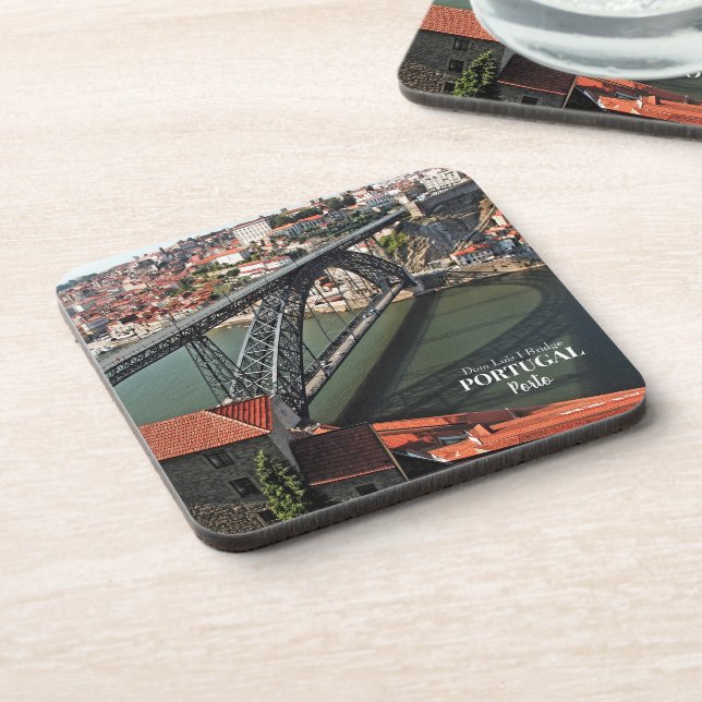 Porto bridge over Douro River, Portugal Coaster (Left Side)