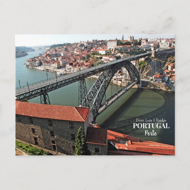 Porto bridge over Douro River, Portugal Postcard (Front)