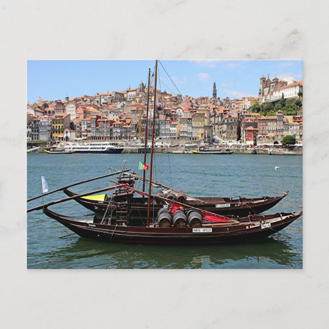 Porto Offley boat, Portugal Postcard (Front)