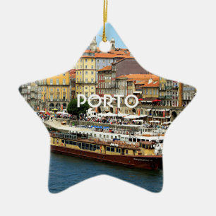 Porto, Portugal Ceramic Tree Decoration