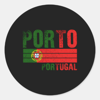 Porto Portugal Flag Portuguese S Classic Round Sticker