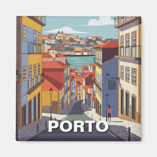 Porto Portugal Travel Abstract Magnet