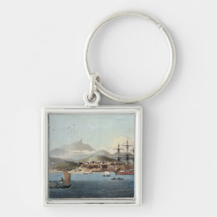 Porto Praya in the Island of St. Jago, plate 4 fro Key Ring