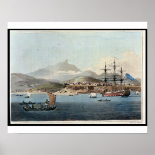 Porto Praya in the Island of St. Jago, plate 4 fro Poster