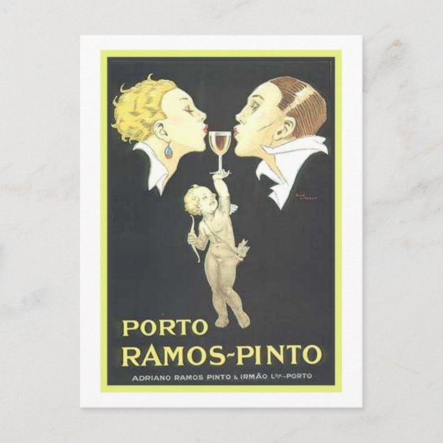Porto Ramos Pinto Vintage Ad Postcard (Front)