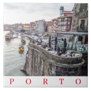 Porto Ribeira District view ceramic tile