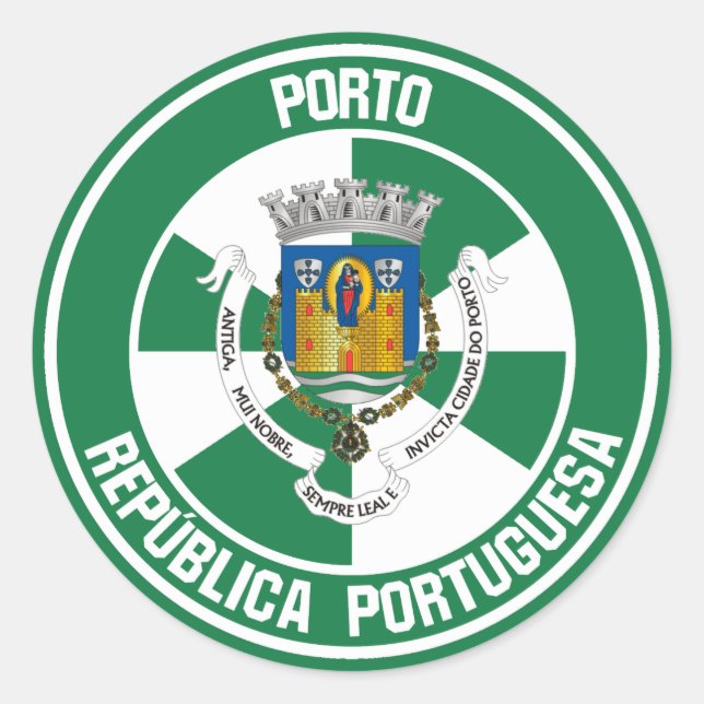 Porto Round Emblem Classic Round Sticker (Front)