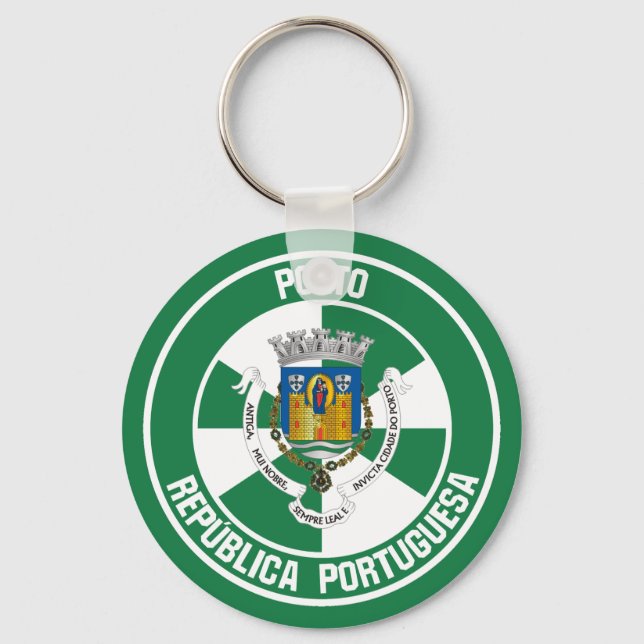 Porto Round Emblem Key Ring (Front)