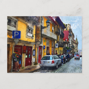 Porto Streets Portugal Postcard