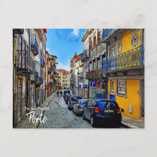 Porto Streets Portugal Postcard