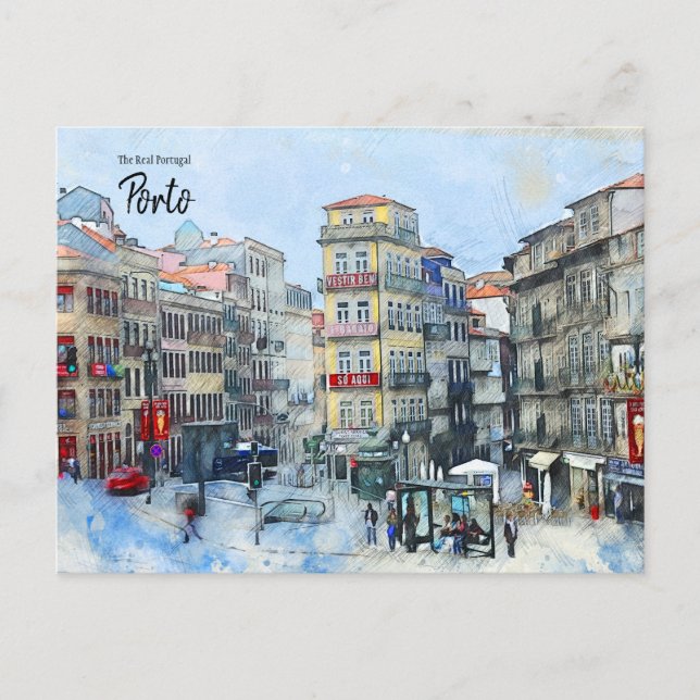Porto- The Real Portugal  Postcard (Front)