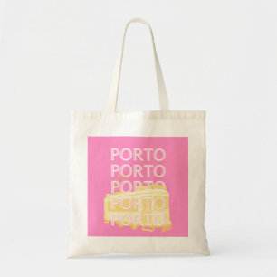 Porto Travel Art, Portugal, Pink Tote Bag
