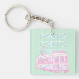 Porto Travel Art, Portugal Travel Art, Pastel Key Ring