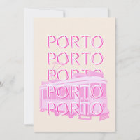 Porto Travel Art, Portugal Travel Art, Pink