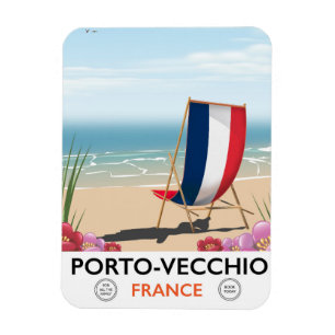 Porto-Vecchio, France beach travel poster Magnet