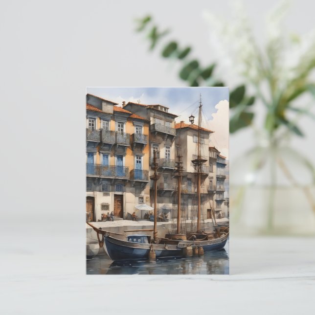 Porto watercolor postcard (Standing Front)