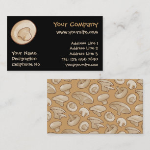 Portobello Mushroom Icon Business Card