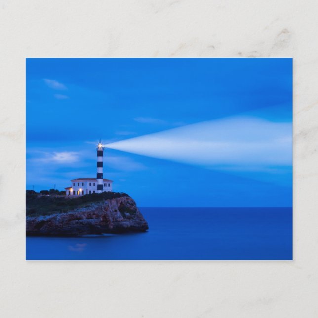 Portocolom Lighthouse Postcard (Front)