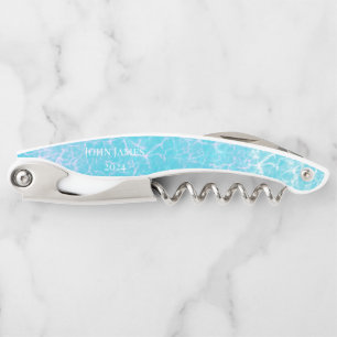 Portofino Aqua White Beach Party Corkscrew