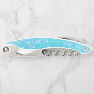 Portofino Aqua White Beach Party Corkscrew