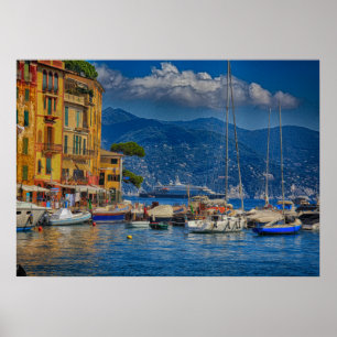 Portofino Harbor Poster