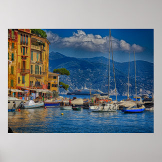 Portofino Harbor Poster
