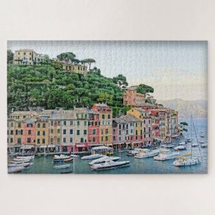 Portofino Harbor - Summer in Italy - 20x30 inch Jigsaw Puzzle