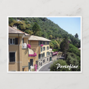 portofino houses postcard