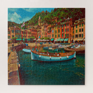 PORTOFINO - Italy - small square - marina Jigsaw Puzzle