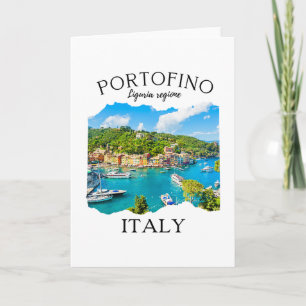 Portofino Italy Souvenir For Girls Women Family Eu Card
