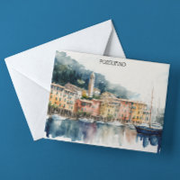 Portofino Italy Watercolor Painting