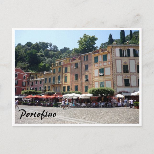 portofino piazza postcard (Front)