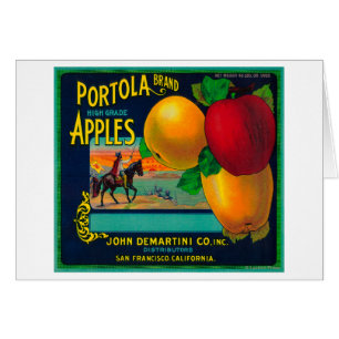 Portola Apple Crate Label