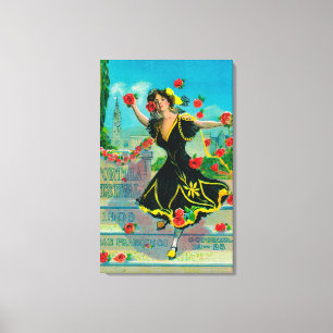 Portola Festival Advertisment (dancer) Canvas Print