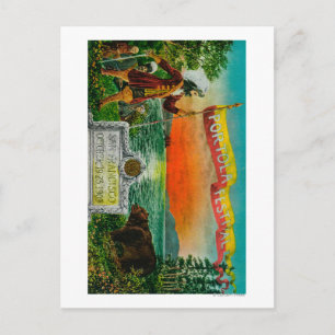 Portola Festival Advertisment (explorer) Postcard